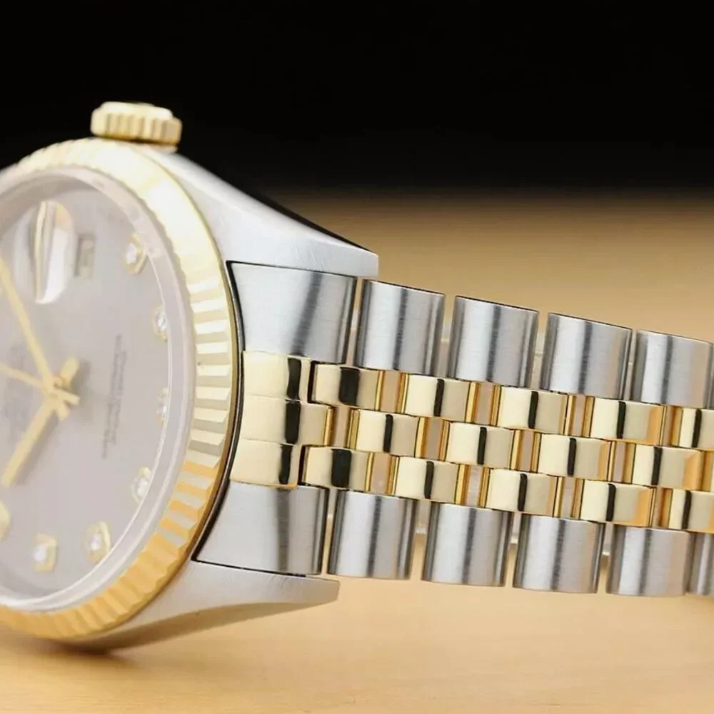 Factory Men's Two Tone 18kt Diamond Yellow Watch